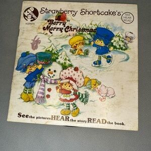 Vintage Strawberry Shortcake "Berry Merry Christmas" Record book 1981